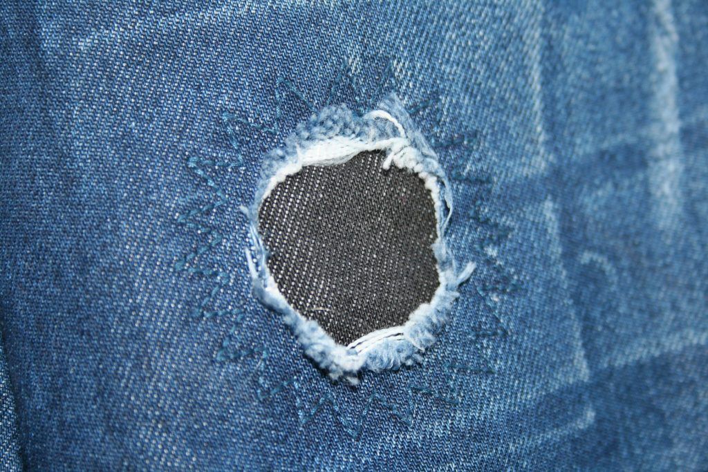 how to sew patches on jeans