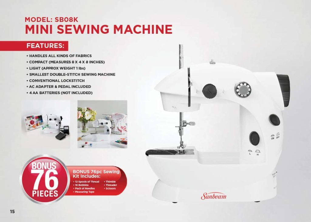 sunbeam mini portable sewing machine review