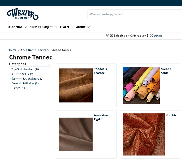 Weaver leather supply