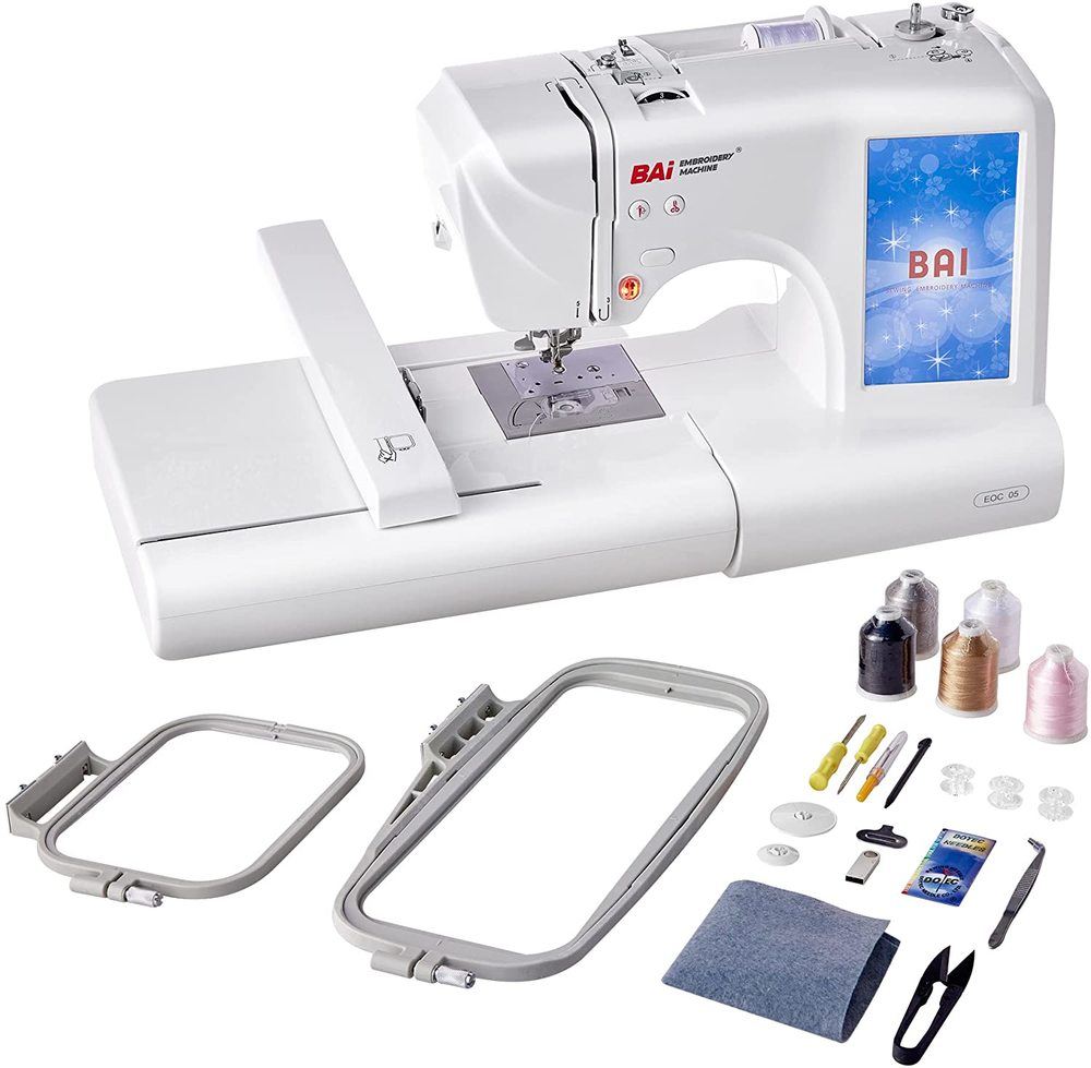 bai computerized embroidery machine with accessories