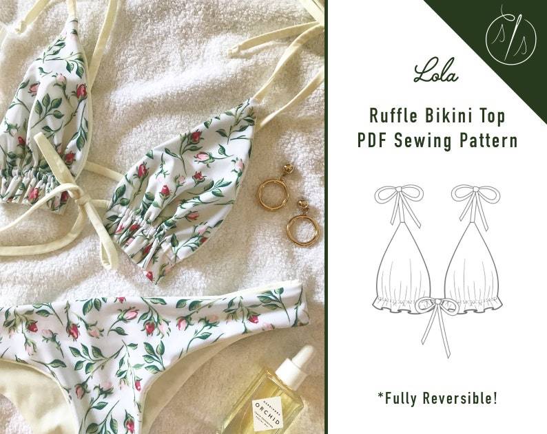 Bikini Top Sewing Pattern PDF- Women's Triangle Bikini Top