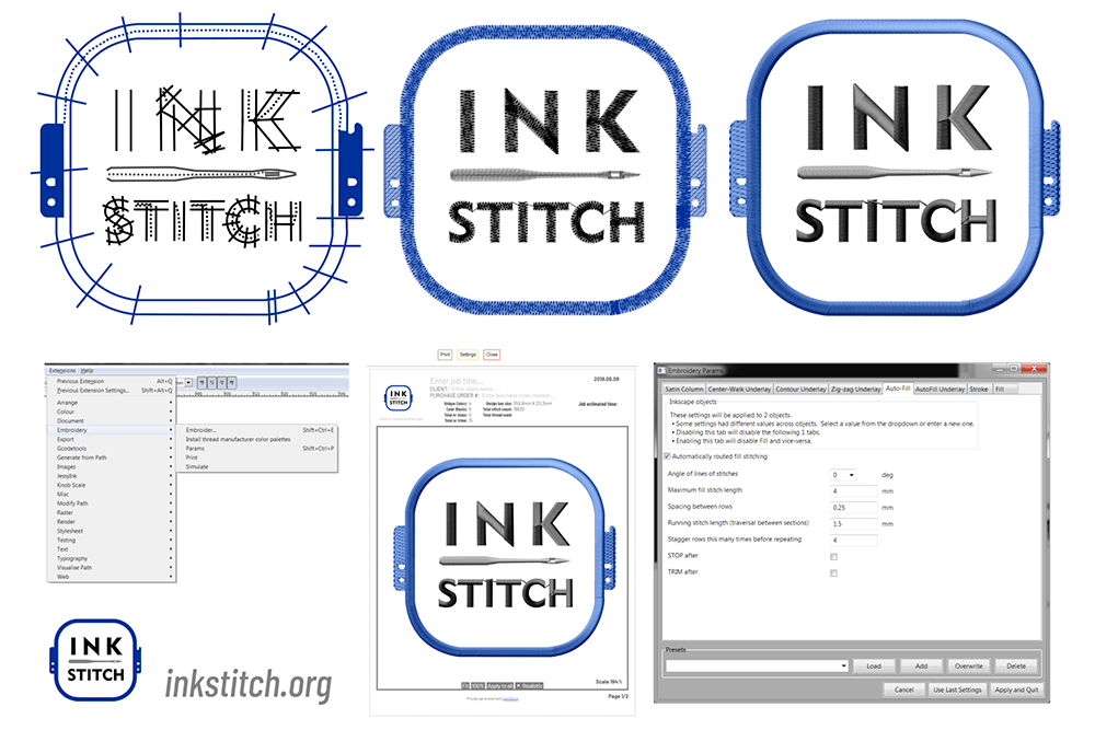 Inkscape and Ink - Stitch Extension