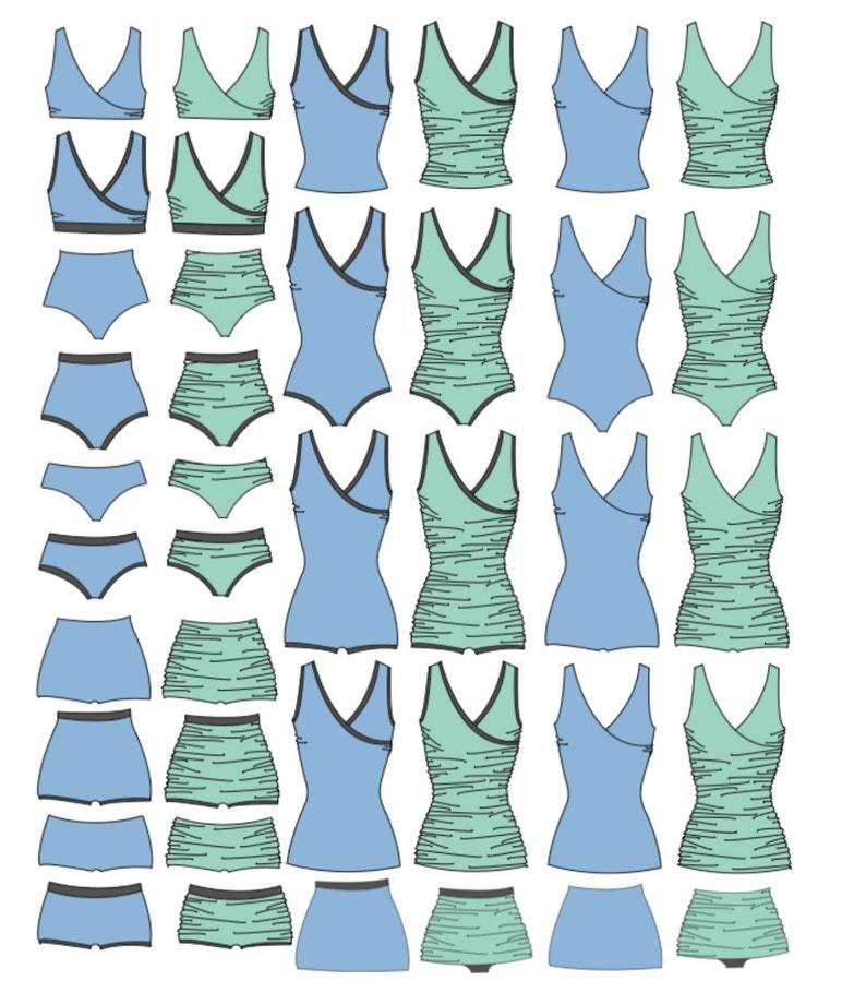 Swimsuit PDF Sewing Pattern First Crush Swimsuit Swim Pattern
