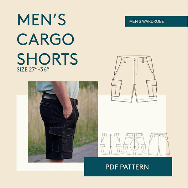 Men's cargo short sewing patterns