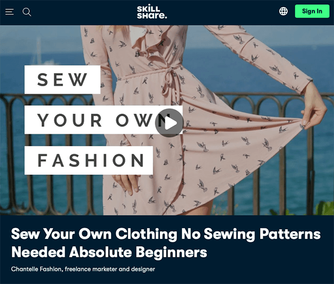 Sew your own fashion course