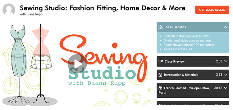 Sewing Studio Online Class